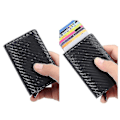 Miniatyrbild 5 av 5: Carbon - Nfc Protection Läder Plånbok Korthållare 6st Kort - spot försäljning