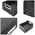 Miniatyrbild 6 av 10: Filt Förvaring Korg Kläder Organizer Diverse Container LIGHT - stock Light grey L