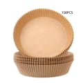 Pikkukuva 1 / 8: 100 kpl Air Fryer Liners engångspapper pergament ångbåt nature - spot sales 100PCS true color