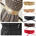 Pikkukuva 3 / 8: Naisten vyö mekkoon Nahkainen bowknot leveät vyöt - varastossa Apricot