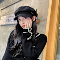 Pikkukuva 1 / 10: Kahdeksankulmainen Basker Hat Newsboy Hat MUSTA - spot-myynti black