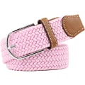 Miniatyrbild 1 av 5: Flerfärgade elastiska vävda bälten Casual flätat stretchbälte - on stock 17 Rosa