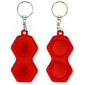 Pikkukuva 1 / 7: Lapset Aikuiset Simple Dimple Sensory Fidget Toy Silikoni - korkea laatu Red