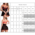 Miniatyrbild 2 av 8: Kvinnors Sexiga Net Babydoll Underkläder Nattkläder Nattklänning - stock Red XL