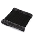 Miniatyrbild 1 av 10: Stickad halsduk tjock halsring SVART - stock black
