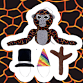 Miniatyrbild 9 av 11: Ny långarmad gorilla docka apa barn plysch baby magma apa magma monkey