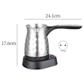 Miniatyrbillede 4 af 5: Elektrisk tyrkisk kaffemaskine, 500 ml elektrisk tyrkisk kaffekande, elektrisk tyrkisk kaffekande, mokkamaskine EU-stik