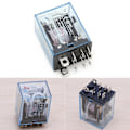 Miniatyrbillede 3 af 5: Ly2nj AC 220v spole 10a 240v effektrelæ Dpdt LED-lampe 1stk