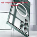 Miniatyrbild 5 av 5: Magsafe magnetiskt fodral kompatibelt med Samsung Galaxy S22 S22+ S22 Ultra S23 Ultra S23-serien Fullt skydd med kameralinsskydd Silver S22