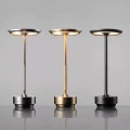Miniatyrbillede 1 af 4: Ledningsfri bordlampe dæmpbar vandtæt metal USB genopladelig bordlampe black