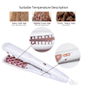 Miniatyrbillede 2 af 5: Mini Bouffant Anion Curler Rod Corn Beard Grid Curl Straight Double Electric Splint Perm black