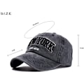 Miniatyrbillede 2 af 7: Retro Baseball Cap Bomuld Justerbar Udendørs Sportskasket (Sort)