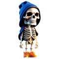 Miniatyrbillede 1 af 2: Alsidig Mini Cool Halloween Dekoration Minde Resin Håndværk Skelet Figur