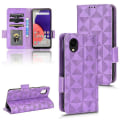 Miniatyrbilde 2 av 2: Magnetisk skinnveske kompatibel med Samsung Galaxy Z Fold 4 med kortholder, pennspor og stropp Purple