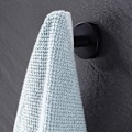 Miniatyrbillede 6 af 6: Sort håndklæde- og toiletrulleholder sæt badeværelsestilbehørssæt 2 dele toiletrulleholder og knager SUS 304 rustfrit stål vægmonteret