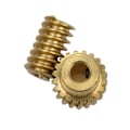 Miniatyrbillede 1 af 2: 1:10 reduktionsforhold gear guld motor output messing snekkehjul med snekkeaksel
