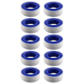 Miniatyrbillede 1 af 5: 10 stk. Ptfe-tape, velegnet til VVS-arbejde, brusehoved-VVS-tape, rørforsegling, gevindforsegling, hvid