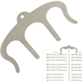 Miniatyrbillede 5 af 9: Bogstøtte Sider | Metal Nodeark Bog Holder - Musikstativ til Klaver, Keyboard, Stativ og Bog, Søde Klips til Sidemarkører, Festgave (Sølv) silver