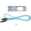 Miniatyrbillede 1 af 5: M2 SATA Adapter Konverterkort B-M KEY M.2 NGFF SATA SSD til 7Pin Adapterkort Understøtter 2242 2260 2280 Hovedkort