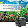 Miniatyrbillede 2 af 5: Nedsænkbar Vandpumpe, 600l/h 8w Vandpumpe, Til Akvarium Bordspringvand, Dam Vandhaver Og Hydroponiske Systemer, Med 2 Dyser, Ac220-240v(b