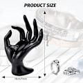 Miniatyrbillede 2 af 5: Håndsmykke Display Holder, Sort Ring Holder Hånd Display Ok Form Mannequin Hånd Armbånd Ring Holder Armbånd Smykker Stativ Holder Til Visning