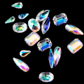 Miniatyrbillede 2 af 3: Art Rhinestone Palet 12 Gitre Farverige Vanddråbe Form Firkantet