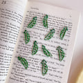 Miniatyrbillede 3 af 5: 100 stk. Binder Clips Bærbare Små Søde Grønne Ærteformede Papirclips til