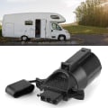 Miniatyrbillede 3 af 5: Trailer Adapter Stik, Trailer Adapter 7 Pin Rund Til 4 Pin Flad Vandtæt Us Stik Til Rv Trailers(1stk,sort)