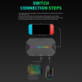 Miniatyrbild 5 av 5: G6l-omvandlare + enhands tangentbord + mus + musmatta-set för Switch Ps4 5 konsolhandkontrollomvandlare