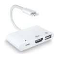 Miniatyrbilde 1 av 5: Unitrox 3 i 1 HDMI OTG-adapter, digital AV 1080p HDMI-adapter med USB OTG-hunnkabel og ladeport, USB-minnepinneholder, MIDI-keyboard, mus, for