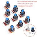 Miniatyrbillede 1 af 5: 9 stk. 1K 2K 5K 10K 20K 50K 100K Ohm Lineær Potentiometer til WH148