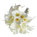 Miniatyrbillede 2 af 3: 10 stk. Elegant Livagtig Real Touch Kunstig PU Calla Lily Blomsterbuketter Brude Bryllup Blomsterbuketter (hvid)