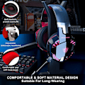 Pikkukuva 3 / 5: Bluetooth-langattomat kuulokkeet mikrofonilla, ps4-pelikuulokkeet PC:lle, Xbox Onelle, Ps5:lle Red