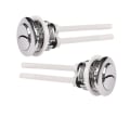 Miniatyrbilde 1 av 5: Toalett spylerknapp, 2-pakning toalett spylerknapp erstatning, 38mm dobbel spyler toalettknapp, knapp toalett spyling for baderom toalett reparasjon 2stk-sølv