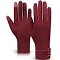 Miniatyrbild 2 av 7: Dam Vinter Varma Handskar Touch Screen Mobiltelefon Vindtät Foder Tjocka Handskar (Claret) Claret