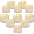 Miniatyrbilde 1 av 5: 12-pakks LED-telys med timer, elektriske flimrende lys, flammefrie, automatiske, 6 timer på, 18 timer av, varm hvit