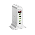 Miniatyrbilde 3 av 5: 5-porters USB-lader LED-skjerm Multi USB 5v 4a Hurtigladestasjon Universal