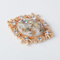Miniatyrbillede 3 af 5: 5 Legering Ovale Cabochon Acryl Krystal Knapper Til Smykkefremstilling I Hvid
