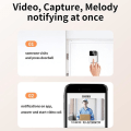 Miniatyrbild 3 av 5: Smart videoringklocka hem intercom, smart trådlös fjärrvideoringklocka, högupplöst nattvision wifi laddning stöldskydd dörrklocka, tvåvägs