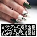 Miniatyrbillede 3 af 5: Neglekunst Skabelon Neglestempling Plader Stencils Dyreprint Slange