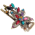 Miniatyrbild 2 av 3: Damkristallblomma Vintage Barrette Färg