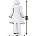Pikkukuva 2 / 5: WC-tarrat, 12x4cm, WC-kyltit miesten ja naisten symboleilla, helppo kiinnittää WC-kyltit mies nainen
