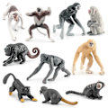 Miniatyrbillede 1 af 5: 10 stk. Realistiske Primatfigurer Simuleringsdyrfigurer Børns Læringslegetøj