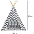 Miniatyrbild 4 av 5: Husdjurs Tipi Hundhus Katt Tält Säng Vintertält Kennel Varm Andningsbar Hytt Kudde Bo Näste Skydd Sovplats För Kattunge Valp Inomhustillbehör