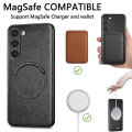 Miniatyrbilde 4 av 4: Magnetisk støtsikkert deksel kompatibelt med Samsung Galaxy S23 Ultra/s23 Plus/s23 Støtte Magsafe-lader Orange S23