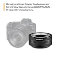 Miniatyrbilde 2 av 2: Manuell objektivadapterring i aluminiumlegering for M42-objektiv til Canon Eos R/rp/ra/r5/r6 Rf-montert speilløst kamera