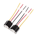 Miniatyrbillede 1 af 5: H4/9003 Pigtail Keramik Forlygte Stik Adapter Stik Stiksikring Auto Pære