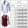 Miniatyrbild 5 av 5: Herrar Väst V-ringad Kostymväst Enknäppt Slim Fit Mode Kostymväst White S