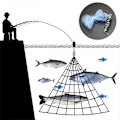 Miniatyrbilde 5 av 5: Fôrkaster for fiskefelle Fiskenettfelle Mesh Lysende Perle Netting Sjøfiskenett Takle Design Kobber