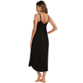 Miniatyrbilde 4 av 5: Lang nattkjole Sexy Full Slips Nattøy Sommer Ermeløs Nattkjole Løs Chemise Lounge Kjoler for Kvinner (M)
